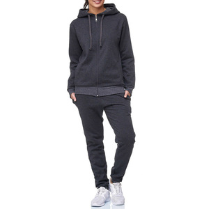 Ensemble de survêtement décontracté en polaire pour homme, personnalisable OEM, avec pantalon de jogging et fermeture éclair intégrale, séchage rapide, motifs personnalisés, impression et broderie - Product Image 2