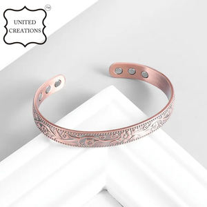 Pulsera de cobre 100% de alta calidad para Mujeres para el dolor de artritis inflamación dolor en las articulaciones problema de la piel - Product Image 5