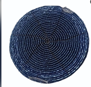 Salvamanteles de Plantas Bordado a Mano de 12 Pulgadas, Tejido con Cuentas, Técnica Jacquard de Algodón, Antideslizante, Lavable, Ecológico, Estilo Simple - Product Image 3