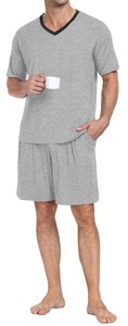Conjunto de camisa y pantalones cortos informales de verano de 2 piezas para hombre de alta calidad poliéster transpirable/algodón personalizable - Product Image 4