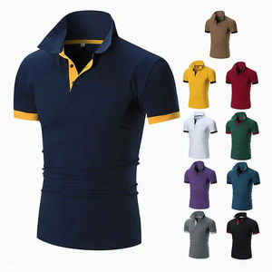 Nouveau polo sublimé en coton brodé à col rond tricoté avec un t-shirt de golf au design uni pour hommes - Product Image 6