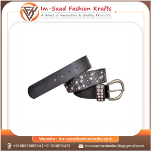 Ceinture en cuir véritable noire confortable et élégante avec boucle en laiton, durable, réglable, personnalisable en largeur et longueur, style Bengale occidental - Product Image 6