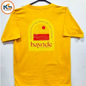 Camisetas Personalizadas de Algodón 100% Tejido para Hombre con Marca OEM |   Camiseta Ecológica Lavable con Serigrafía de Corte Regular - Product Image 6