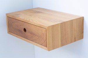 High Quality Custom Wood Bedside Nightstand Hot Selling Hanging <b>Wall</b> <b>Mounted</b> Nightstand in Acacia/Mango for Bedroom or Dining - Product Image 5