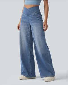 <span class=keywords><strong>Jeans</strong></span> da Donna di Alta Qualità a Vita Alta <span class=keywords><strong>con</strong></span> Controllo Pancia, Gamba Larga, Alta Elasticità e Tasche per Uscite Casual - Product Image 3