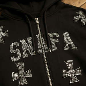 Survêtement surdimensionné pour homme de qualité supérieure avec logo personnalisé, appliqué délavé, broderie, strass, délavage à l'acide, décoloration au soleil - Product Image 5