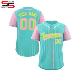 Wholesale Blank Baseball Shirt Print Button Up Baseball Shirt Softball Wear Stitched Logo Name Men Youth Custom Baseball Jersey - Product Image 1