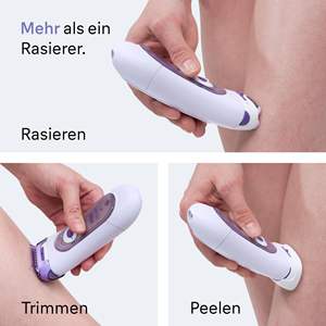 Système de rasoir et tondeuse électrique sans fil 3-en-1, épilateur domestique pour l'épilation et l'exfoliation - Product Image 4