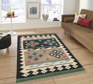 Alfombra Kilim plana hecha a mano de yute de lana tradicional Decoración Para sala de estar y dormitorio decoración del hogar de la Oficina - Product Image 3