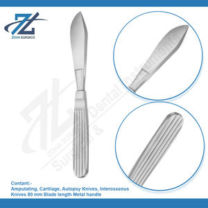 Cuchillos de autopsia interóseos de 80mm de longitud de hoja manual con mango de metal para amputar cartílago - Product Image 3