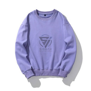 Varsity Letters Sweatshirt Parke <b>Crewneck</b> & Mock Neck 100% Cotton Unisex Hip Hop Style Spring Custom Logo - Product Image 4