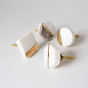 American Design natural Marble Door Pull handle Kitchen Handle Furniture Wardrobe Drawer Knob <b>Indian</b> Handmade marble knobs - Product Image 2