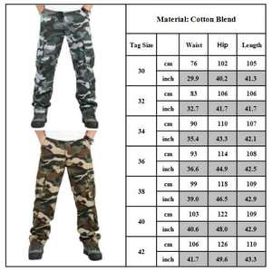Pantalones Cargo de camuflaje para hombre 2025, ropa de trabajo, sartenes Cargo con bolsillo lateral, pantalones completos, pantalones casuales de senderismo para hombre de Inspire Apparel - Product Image 6
