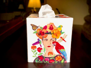 ที่ใส่กระดาษทิชชูไม้เคลือบลายพิมพ์ งานแฮนด์เมด หรูหรา เป็นมิตรกับสิ่งแวดล้อม สำหรับบ้านและโรงแรม - Product Image 2