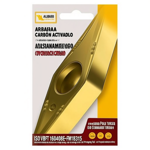 Inserto de Torneado ISO VBMT 160408E-FMT8315 D.4.4mm con Recubrimiento PVD Dorado, Estándar ISO para Herramientas de Torneado - Product Image 2