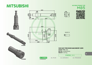 Bomba de Combustible para Motor Diésel Marino MITSUBISHI M85 YANMAR M85 M95, Marca Taiwanesa, Nueva, Estampado 082.3, Conjunto de Émbolo y Cilindro - Product Image 6