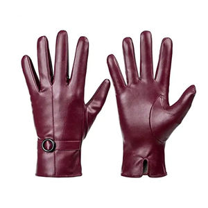 Guantes de cuero de moda de nuevo diseño para mujer, el mejor material suave y elegante, ropa cómoda, guantes de cuero para deportes al aire libre con dedos completos - Product Image 5