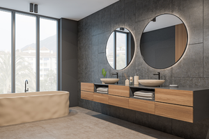 Miroir de salle de bain en verre LED solaire à économie d'énergie 500W, sans cadre, mural, élément chauffant en graphène, commande intelligente, chauffage rapide - Product Image 6