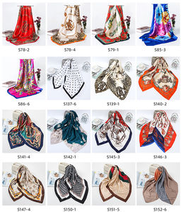 Pañuelo de Seda Satinado Cuadrado con Logotipo Personalizado, Diseño Geométrico, Animal, Argyle, Hojas, Lazos, Sólido, a Cuadros, Rayas - Product Image 6