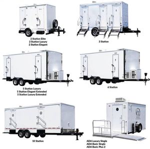 Remorque toilettes ADA 4-8 postes pour festivals et camping, toilettes portables extérieures à vendre aux États-Unis/l'Europe/l'Asie - Product Image 1