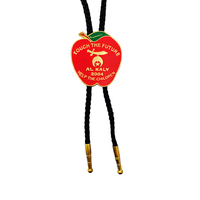 Mode élégant en gros personnalisé Rose fleur métal Western Bolo cravate fournitures