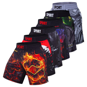 Pantalones Cortos Personalizados de Secado Rápido y Cintura Media para Hombre, Pantalones Cortos con Abertura Lateral Alta, Estampado por Sublimación para Deportes, Muay Thai, Boxeo y Lucha Libre de Artes Marciales - Product Image 3