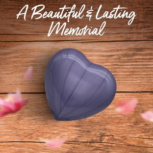 Urne artisanale en forme de coeur de style américain pour cendres humaines Urne de crémation à la lavande - Product Image 3