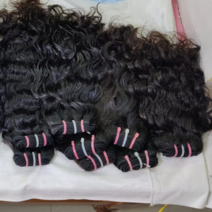 Bundles de cheveux humains ondulés bruts à vague profonde en vrac de qualité supérieure indienne cheveux en vrac non transformés pour perruques Genius cheveux en trame - Product Image 1