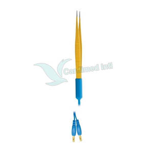 Fórceps bipolares de diseño superior Fórceps curvos bipolares de alta calidad Fórceps en ángulo aislados de 22 cm - Product Image 2