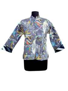 Veste pour femme 100% coton réversible matelassée à manches longues, manteau d'hiver avec fermeture boutonnée et imprimé floral - Product Image 4