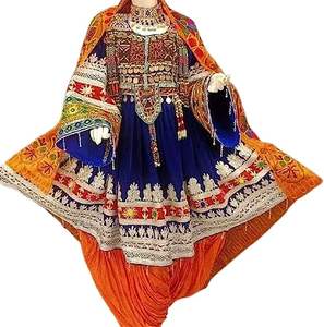 Vestido kuchi vintage étnico tribal, vestido Kuchi tradicional de fiesta Kuchi afgano/Pakistán multicolor vestido Kochi 3038 - Product Image 4