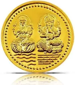 Laxmi Ganesh Coin (Gói 2) Quà Tặng Puja Cho Diwali/Deepawali Pooja Puja Mục Đích Trang Trí Nhà Cửa Và Quà Tặng