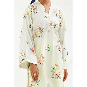 Ensemble coordonné imprimé en coton et viscose KST-43362 en tissu crêpe pour la saison printemps/été - Product Image 6