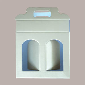 10 Uds. Caja de cartón de seda dorada para boda 170x80H150mm para 2 tarros de salsas y cremas - Product Image 1