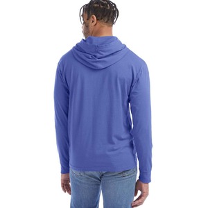 Prenda transpirable al por mayor-Camiseta de manga larga con capucha de Jersey teñido - Product Image 3