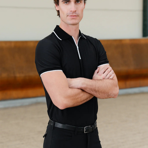 Chemise d'équitation à manches courtes pour homme, couche de base professionnelle légère, respirante et extensible, vêtements d'équitation, service OEM - Product Image 2