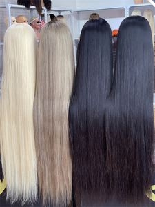 Perruque de luxe droite en cheveux européens vierges à 100 %, 36 pouces, avec dentelle transparente, toutes couleurs, prête à être expédiée - Product Image 5