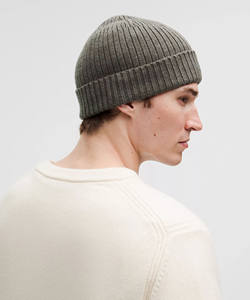 High Quality Customized Logo Beige Ribbed Merino <b>Wool</b> Unisex <b>Beanie</b> Your Own Plain Design Soft & Warm Winter Outdoor <b>Beanie</b> - Product Image 5