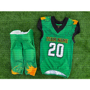 Maillots de football à manches courtes en mesh/spandex respirant, collection 2025, logo personnalisé, impression numérique, uniformes américains 2026 - Product Image 1