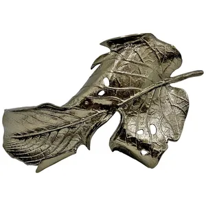 รูปปั้นม้าทำจากอลูมิเนียมชุบทองแบบโบราณประดับตกแต่งโต๊ะแบบห่วงรูปช้างป่าสไตล์อินเดีย - Product Image 4