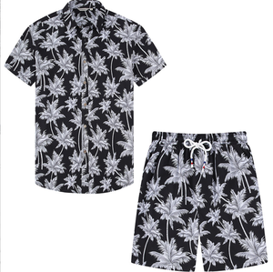 Ensemble chemises et Shorts hawaïens pour hommes, fleurs, <span class=keywords><strong>costume</strong></span> hawaïen, pour soirée à la plage, nouvelle collection, - Product Image 3