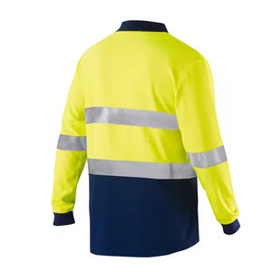 T-shirt de travail réfléchissant à manches longues avec logo personnalisé pour homme, en polyester, tissu tricoté avec motif imprimé - Product Image 6