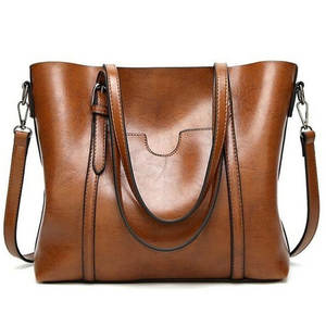 Bolsos de Mano de Cuero para Mujer de Alta Calidad y Durabilidad, Bolsos de Hombro de Cuero de Estilo Vintage Retro, Impermeables y Elegantes - Product Image 1