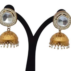 Pendientes Jhumka Estilo Stud, Nuevo Modelo, Material de Latón Antiguo de la Mejor Calidad, Joyería para Mujeres y Niñas - Product Image 1