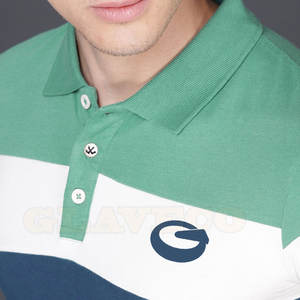 Logotipo personalizado de hombre recién llegado para camisetas de polo patrón sólido tejido de punto ropa informal en stock - Product Image 5