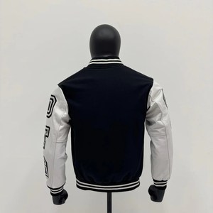 Chaquetas Varsity para Hombre de Alta Calidad, con Logotipo Personalizado, Bordado Chenille, Cuerpo de Lana y Mangas de Cuero Vacuno - Product Image 2