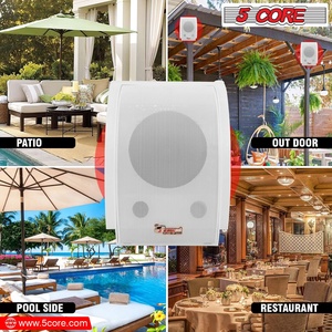 5Core Outdoor <b>Speakers</b> Stereo In Wall 100W Peak Passive Home Audio <b>System</b> - Product Image 5