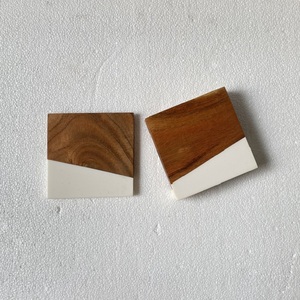 Posavasos de mármol y madera natural de estilo europeo personalizados para tazas de café, latas de cerveza, vasos de bar y posavasos de vidrio - Product Image 1