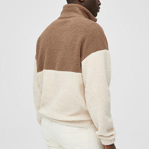 2025 personalizado cálido Sherpa polar pulóver cuarto cremallera esponjoso tacto suave sudadera grueso pesado pulóver Sherpa Sudadera con capucha con bolsillos - Product Image 2