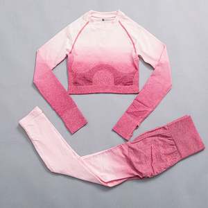 Vente directe d'usine respirant entraînement Yoga ensemble pour femmes solide soutien-gorge grande taille XL XXL sans couture cravate-Die Fitness survêtement taille - Product Image 2